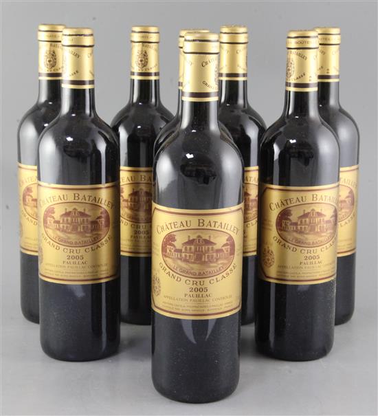 Eight bottles of Chateau Batailley, 2005, Pauillac.